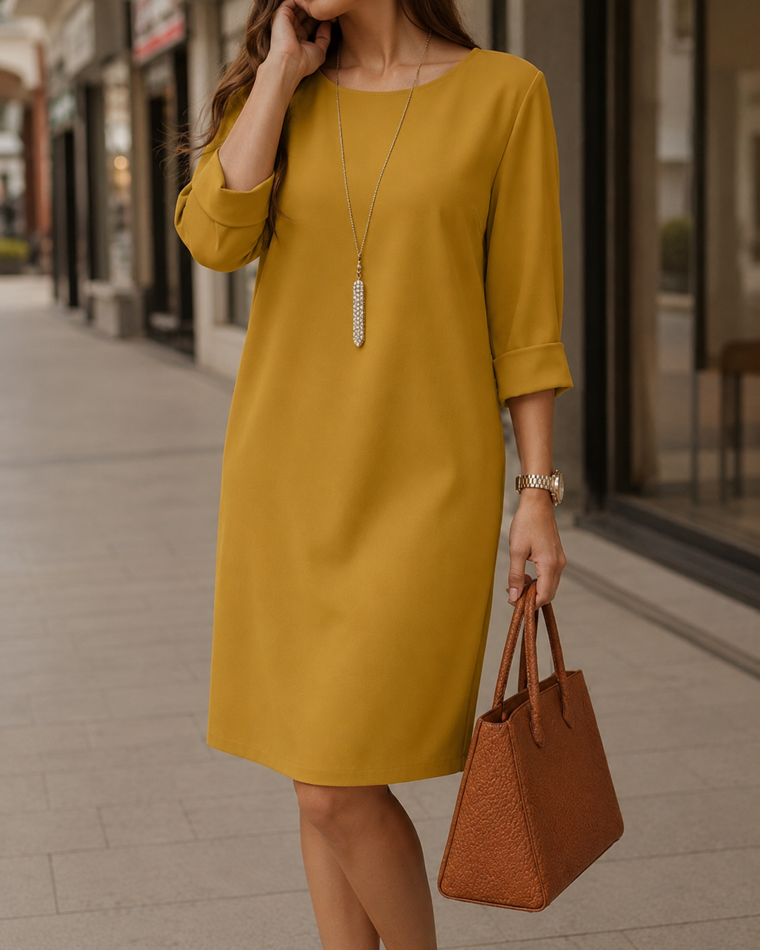 Olga | Tummy-Contouring Midi Dress