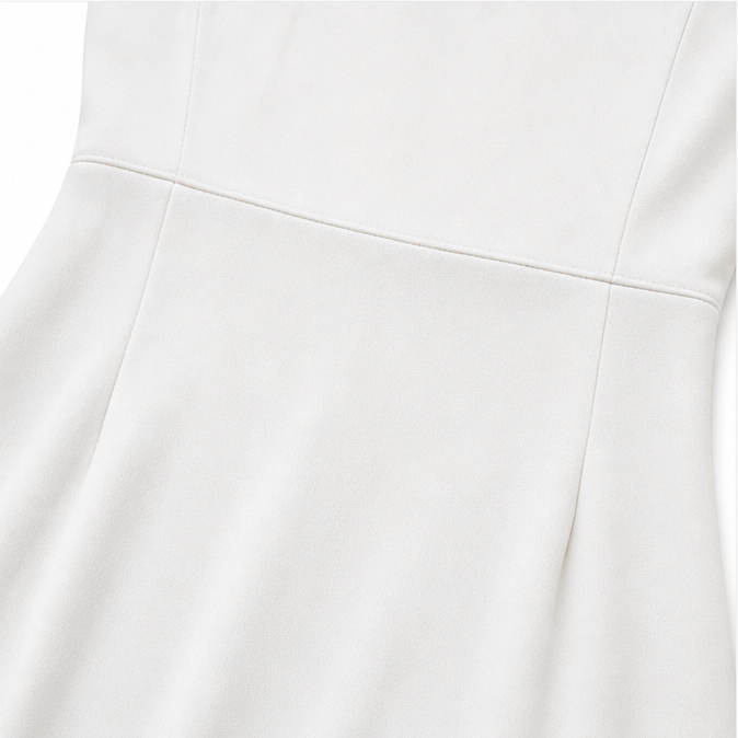Elly | Pearl-like Sleeve Slim Fit Pencil Midi Dress