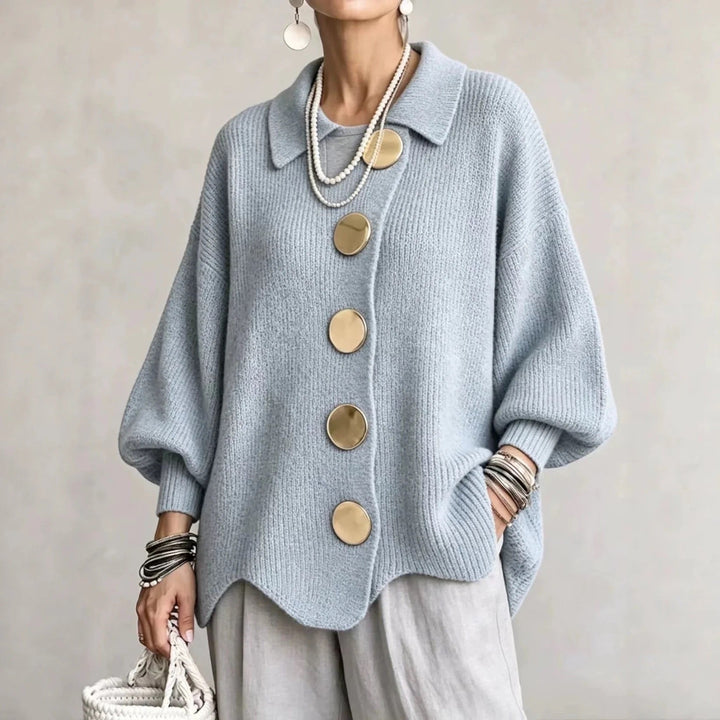Kaylor | Oversized Collared Button Cardigan