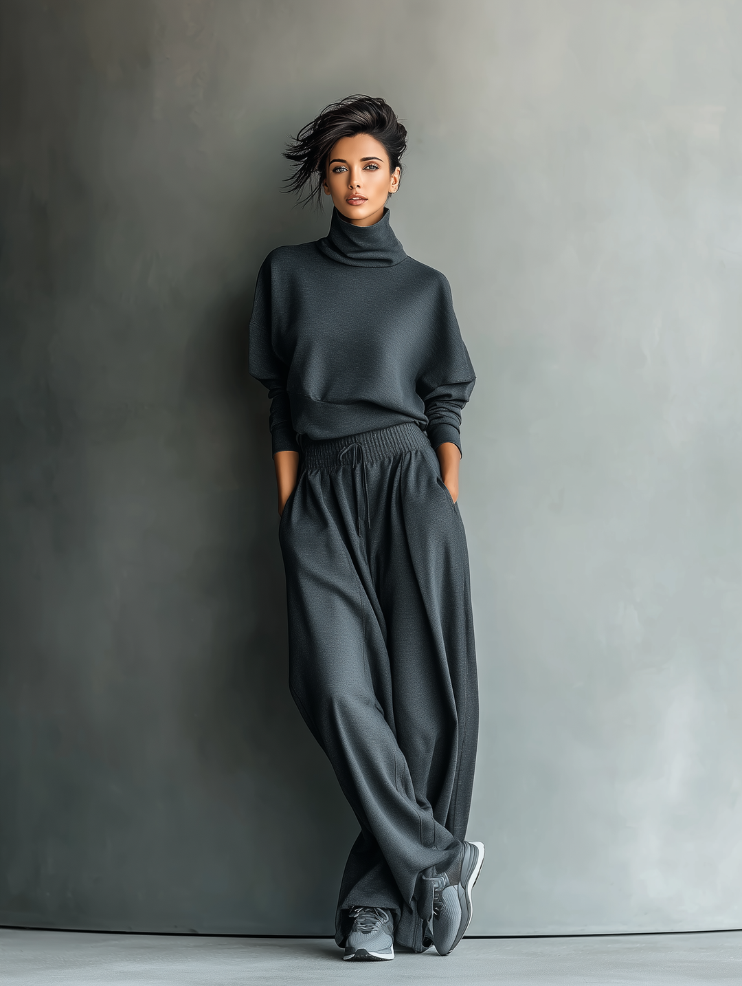 Félicité | Knit Set, Turtleneck and Wide Pants