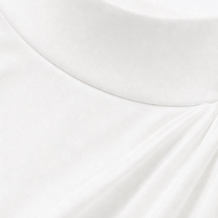 Ivory | Elegant Mesh Sleeve Midi Dress