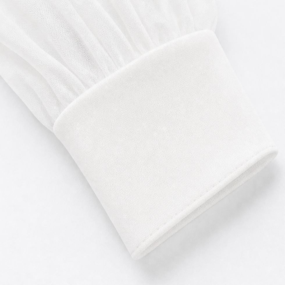 Ivory | Elegant Mesh Sleeve Midi Dress