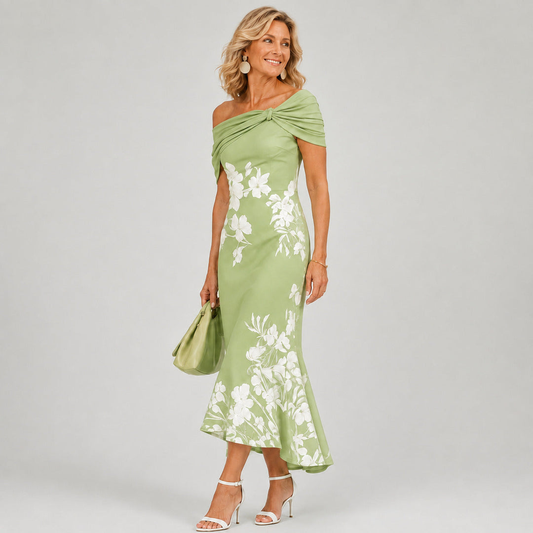 Althea | Floral, Form-Fitting Midi Dress