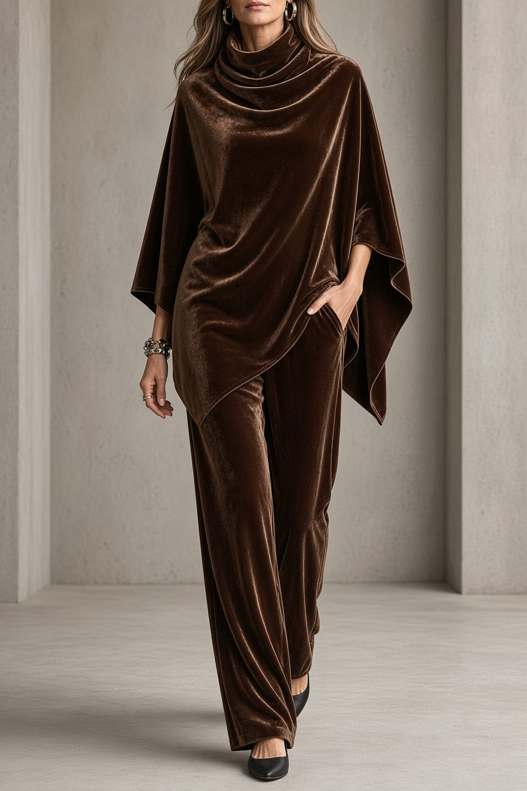 Moria | Draped Velvet Two-Piece Set