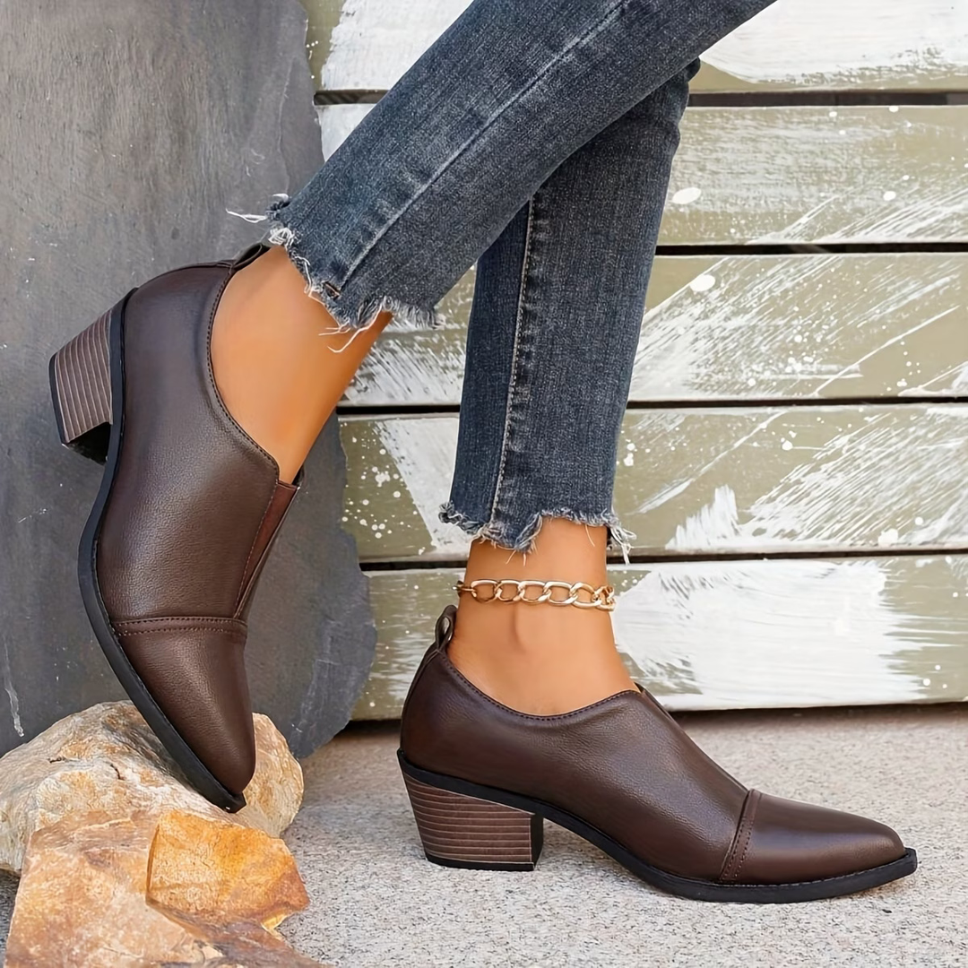 Halia | Leather Orthopedic Ankle Boots