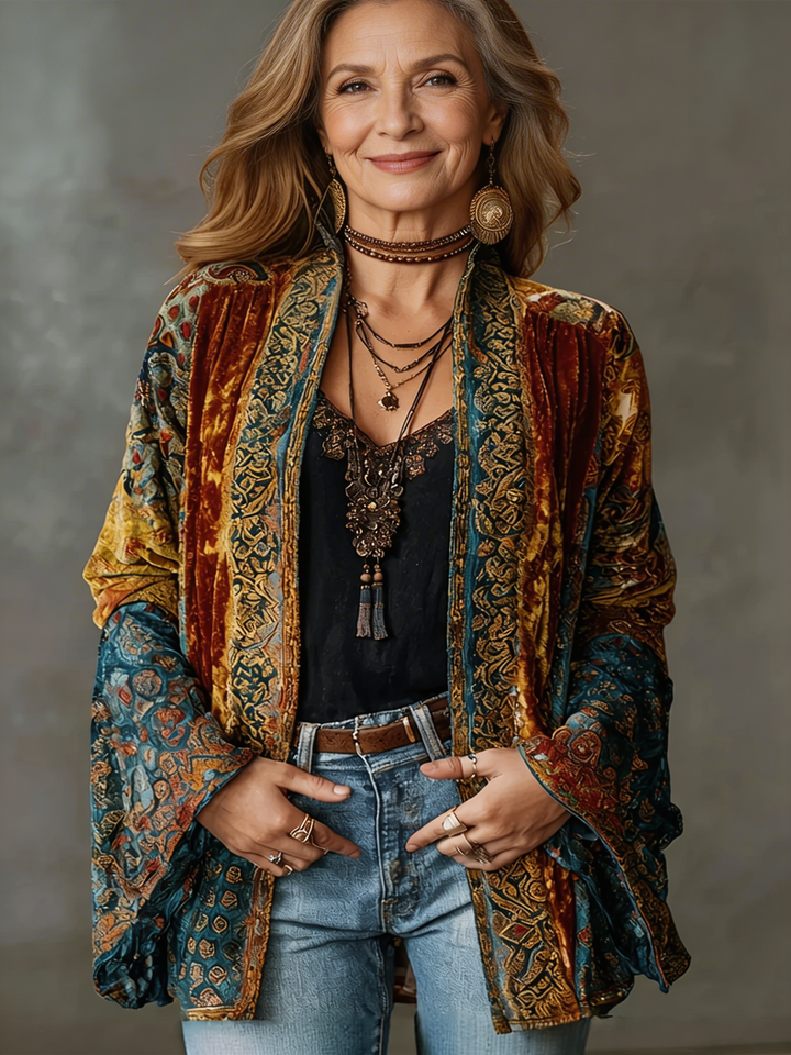 Desiree | Boho Embroidered Kimono Cardigan