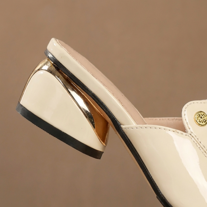 Mauve | Patent Slide Heels