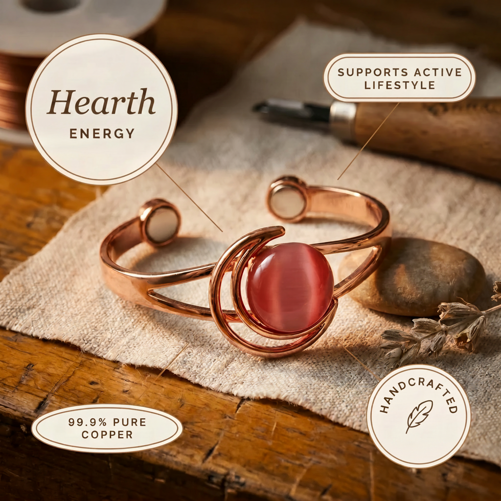 Hearth | Pink Copper Bracelet