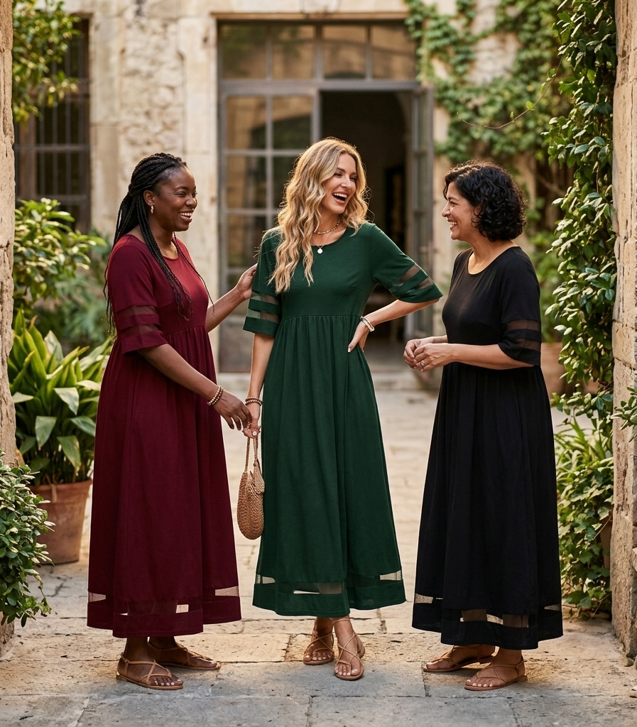 Karina | Flattering Tummy-Smoothing Midi Dress