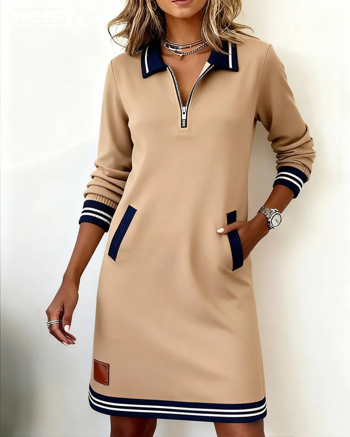 Harlee | Zip Collar Comfort Dress