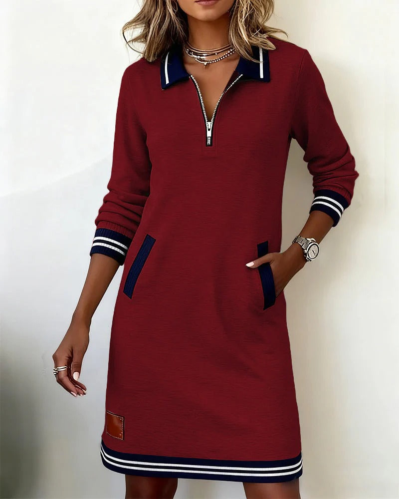 Harlee | Zip Collar Comfort Dress