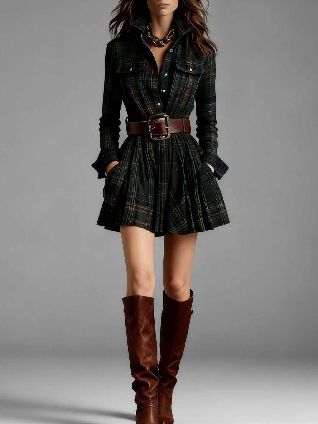 Rose | Vintage Check Mini Dress