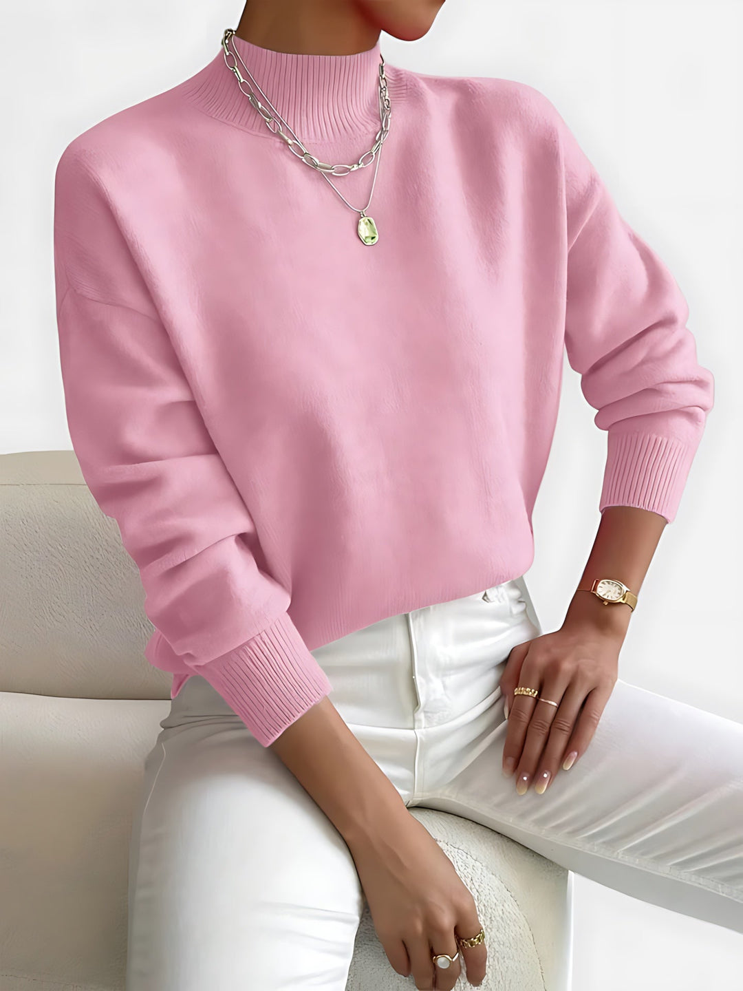 Joyce | Crew Neck Knit Sweater