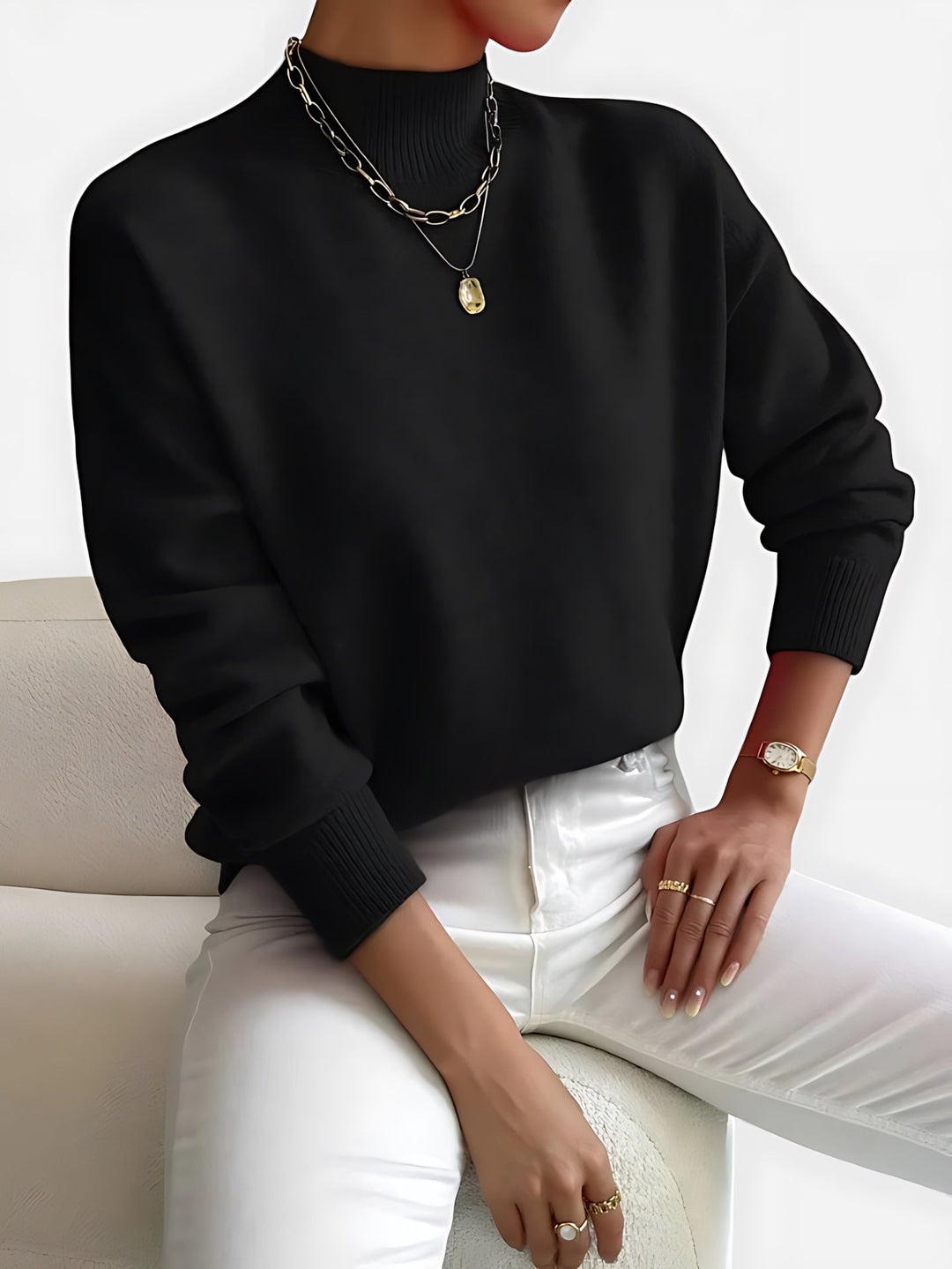 Joyce | Crew Neck Knit Sweater