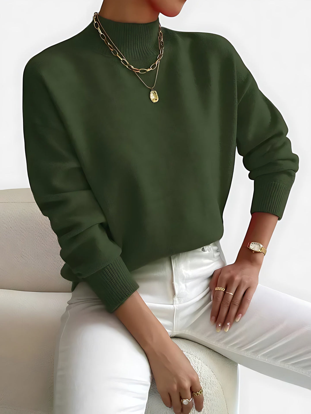 Joyce | Crew Neck Knit Sweater