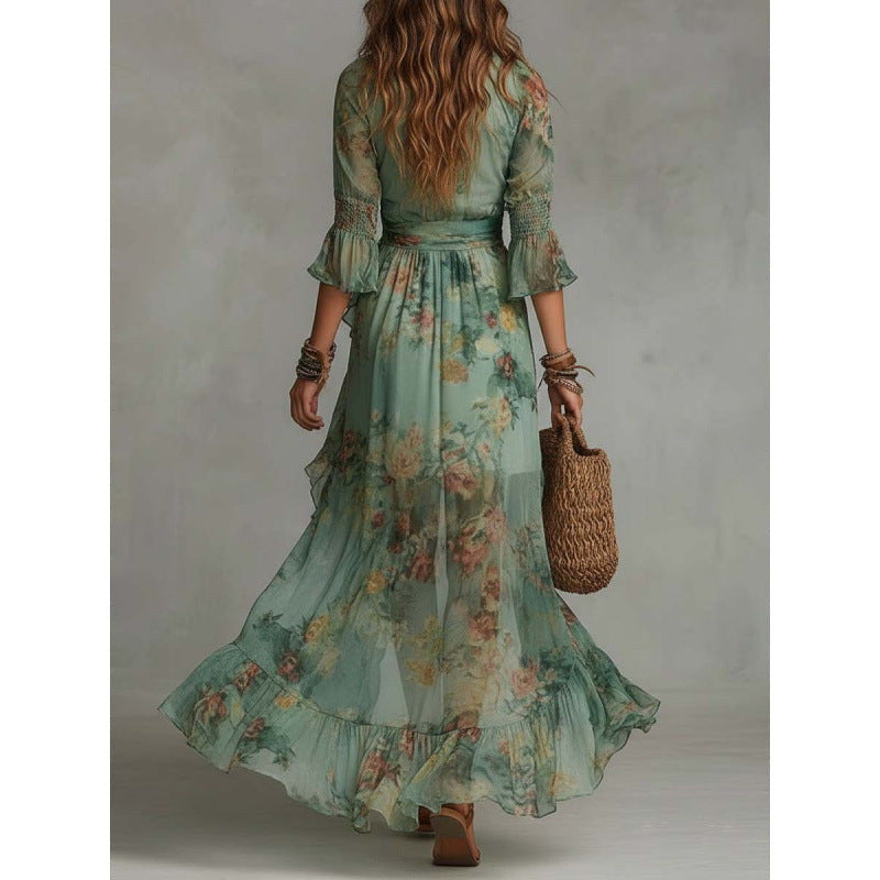 Cécile | Watercolor Wrap Dress