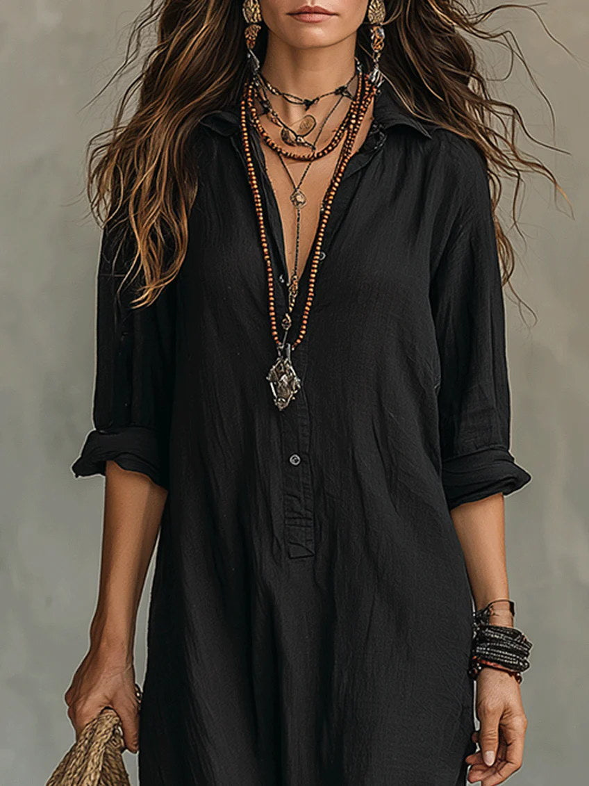 Vanessa | Long Buttoned Dress