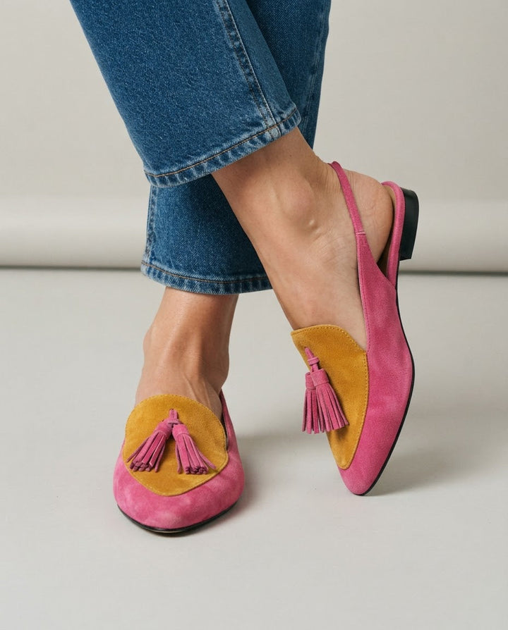 Elena | Fuchsia and Mustard Slingback