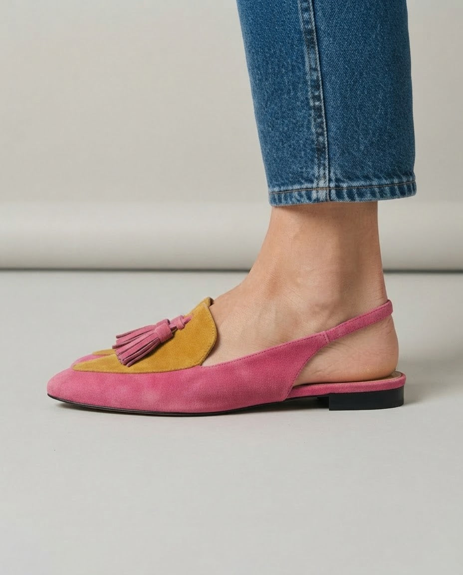 Elena | Fuchsia and Mustard Slingback