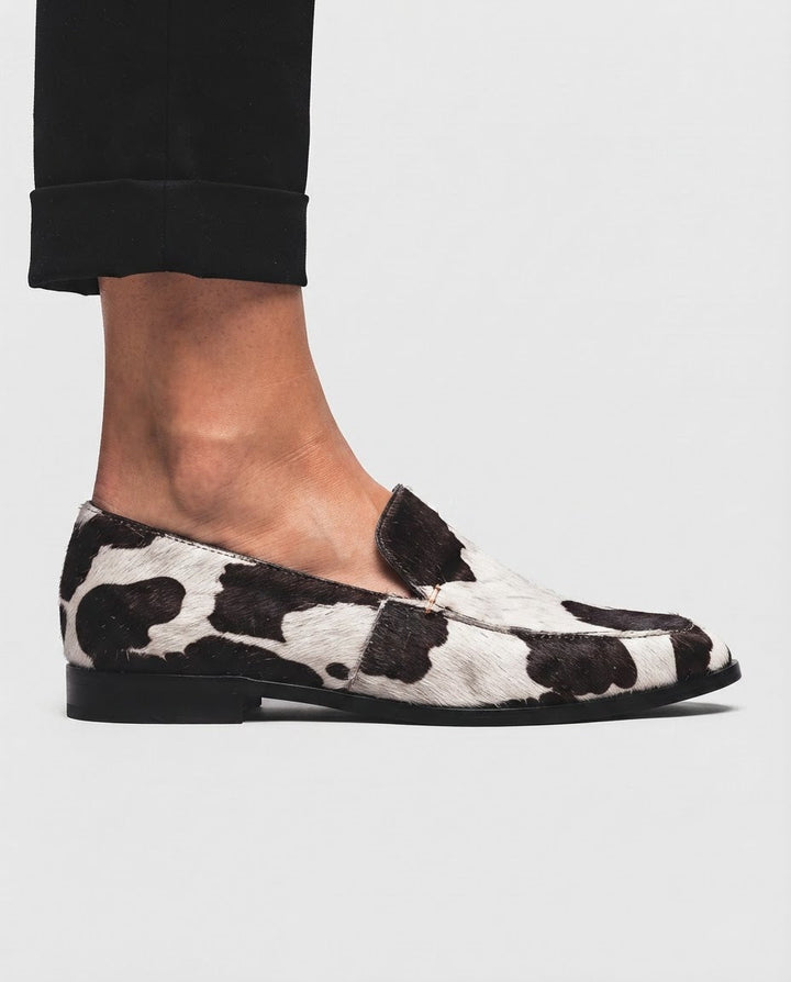 Bruna | Cow Print Moccasin