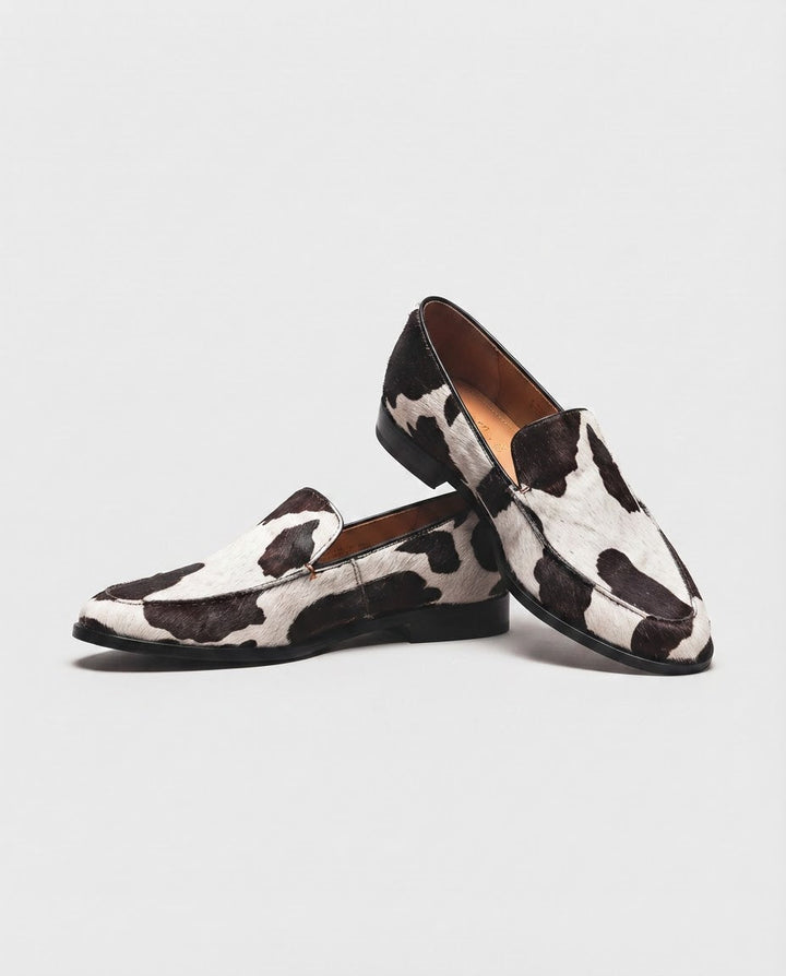 Bruna | Cow Print Moccasin