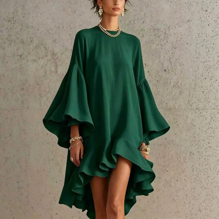 Amelia | Elegant Dress with Ruffles and Asymmetrical Hem