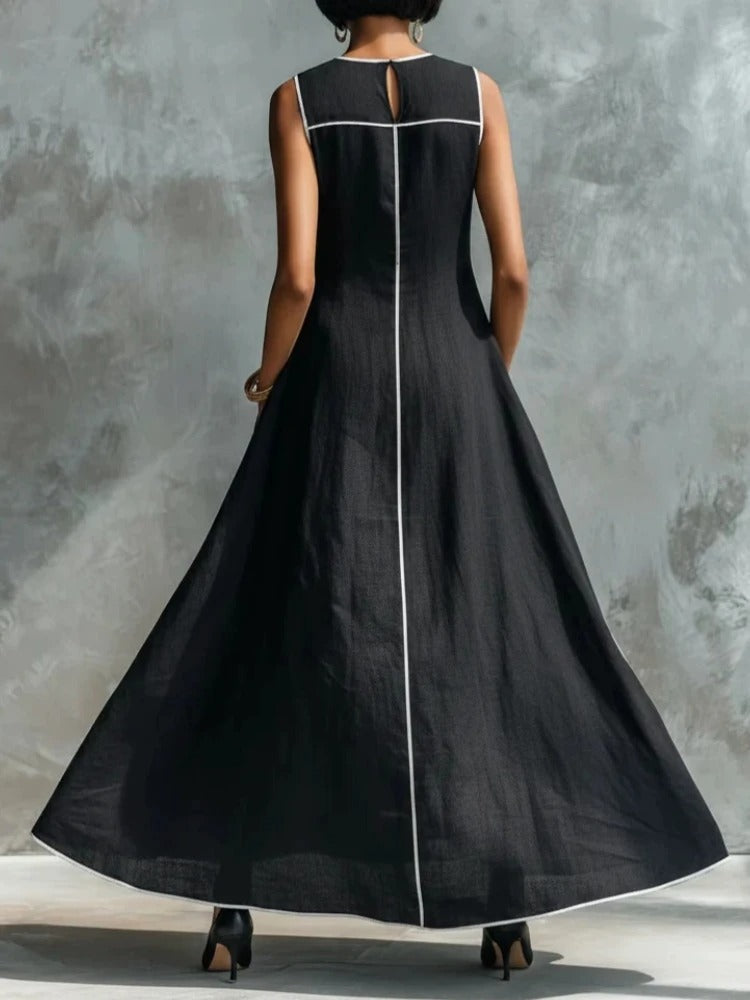 Carlota | Maxi Dress with Contrast Trim