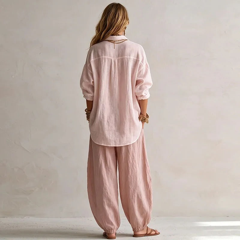 Aitana | Fluid Shirt and Wide Pants Set