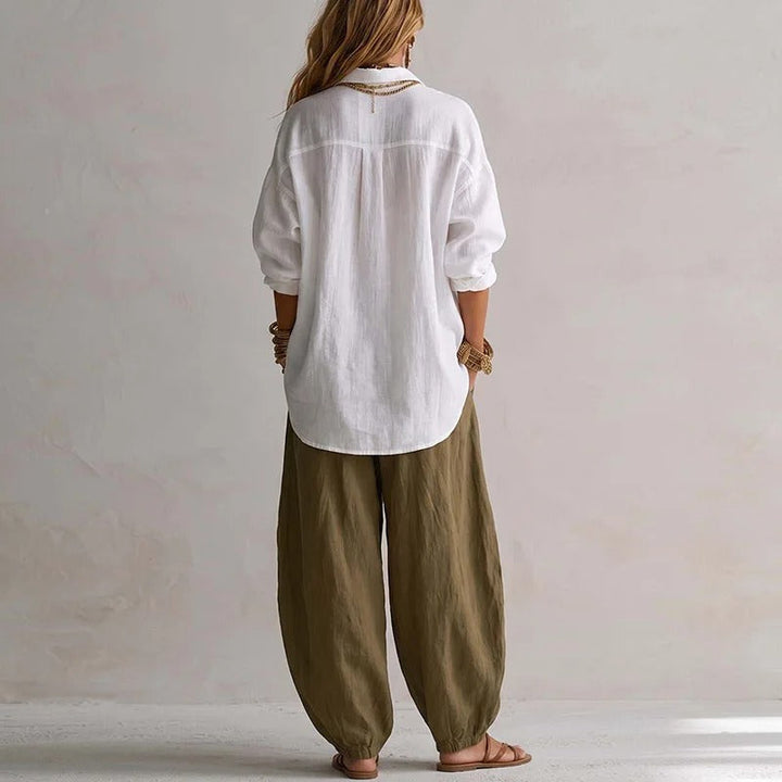 Aitana | Fluid Shirt and Wide Pants Set
