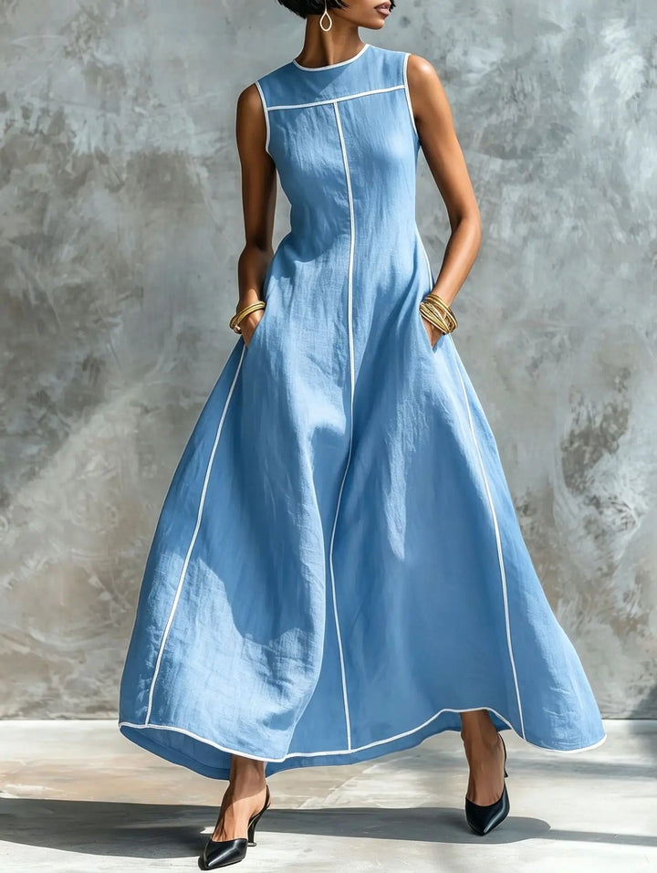 Carlota | Maxi Dress with Contrast Trim