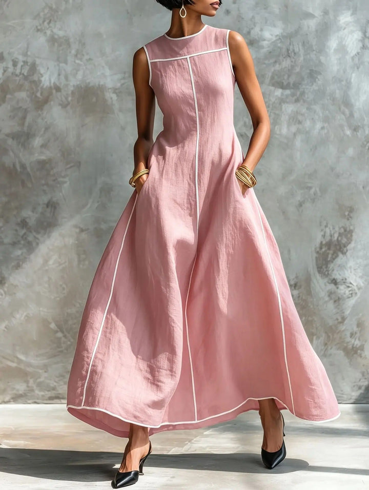 Carlota | Maxi Dress with Contrast Trim