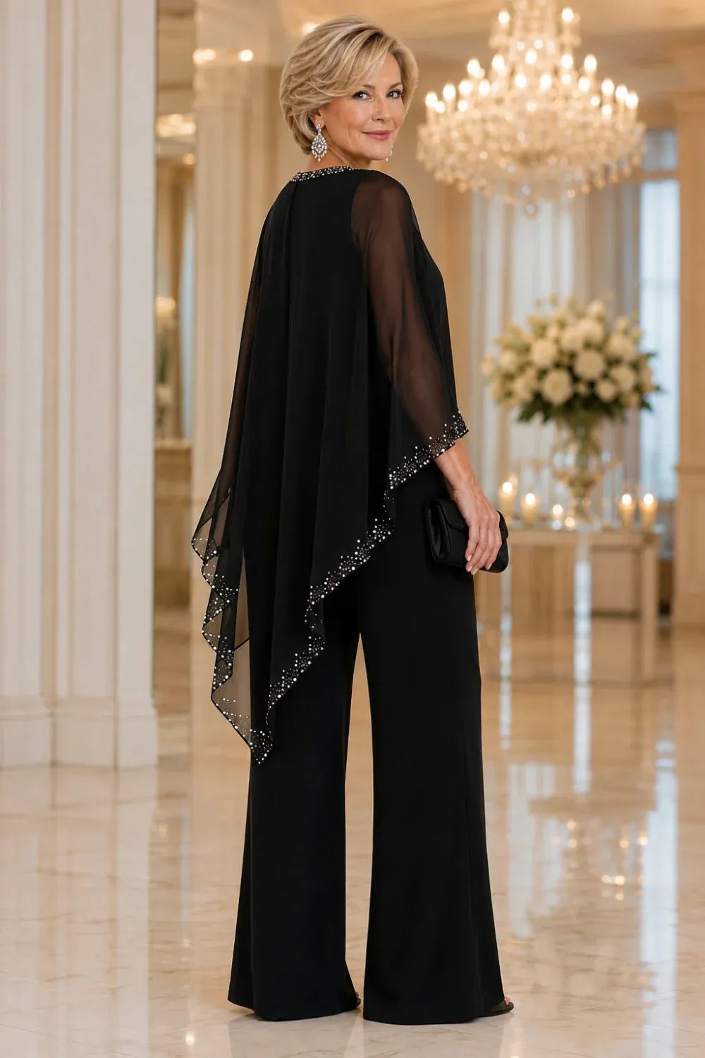 Perlantina | Chiffon Cape Set