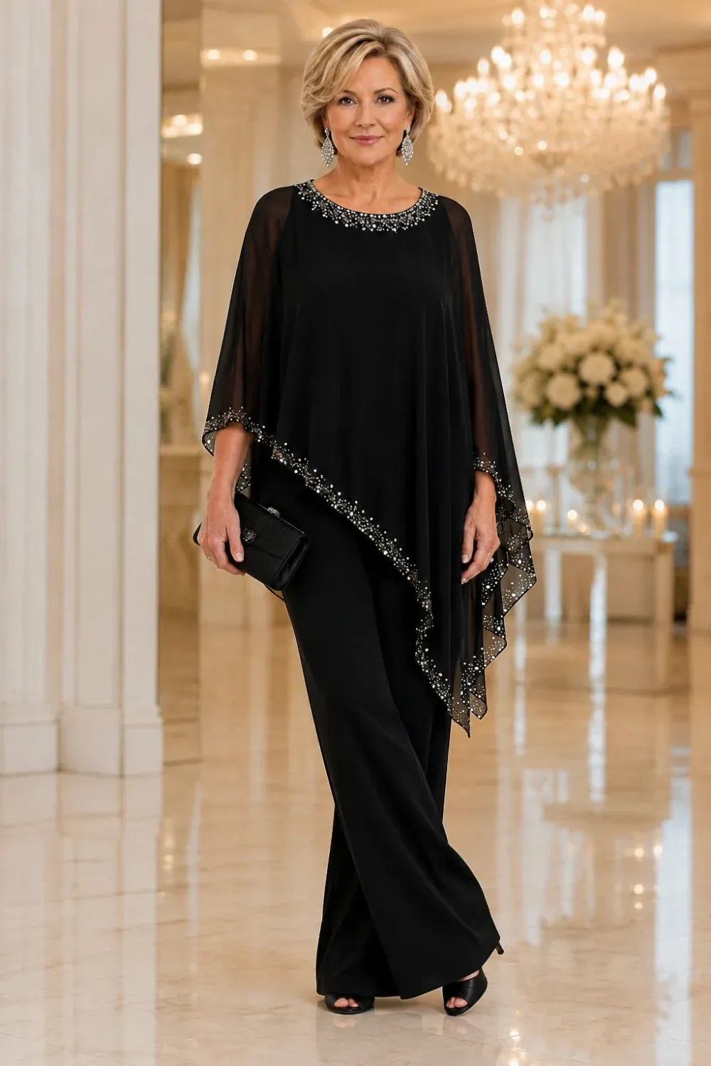 Perlantina | Chiffon Cape Set