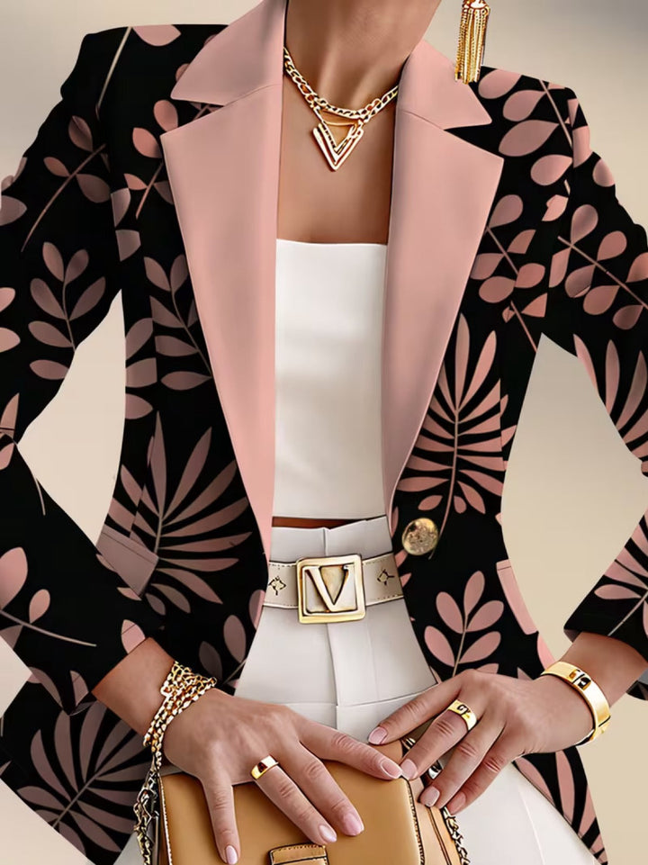 Odaya | Pink Leaf Blazer