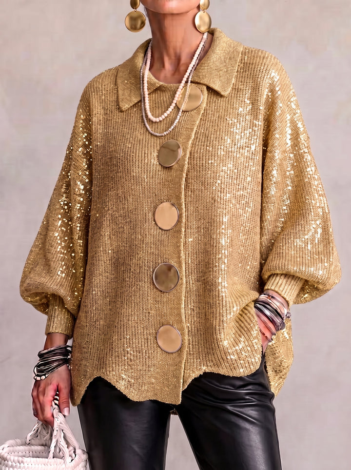 Kaylor | Oversized Collared Button Cardigan