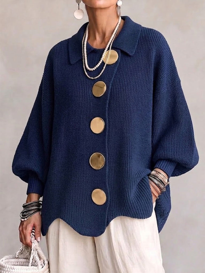 Kaylor | Oversized Collared Button Cardigan