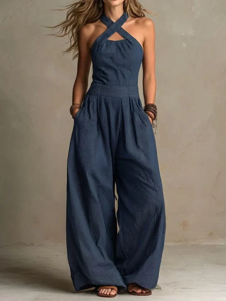 Bianca | Jumpsuit with elegant crossover neckline
