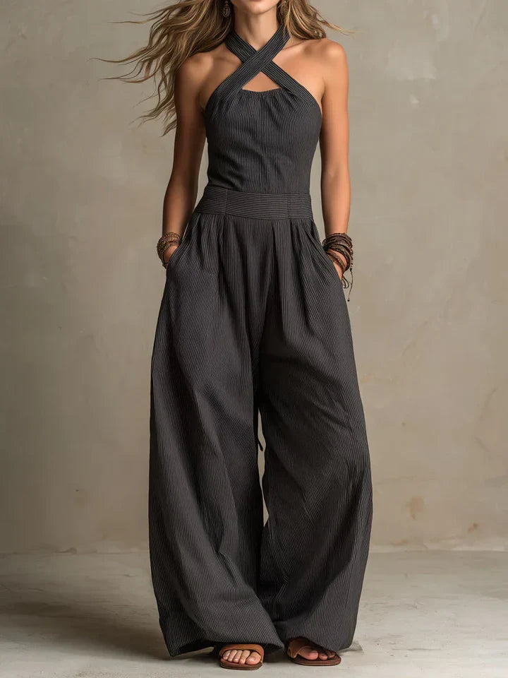 Bianca | Jumpsuit with elegant crossover neckline