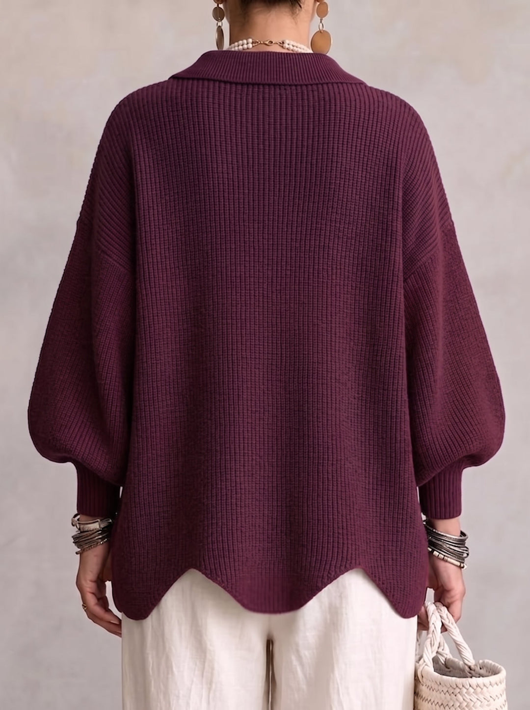 Kaylor | Oversized Collared Button Cardigan
