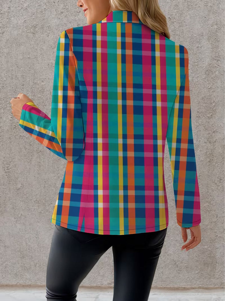 Rosaline | Rainbow Check Blazer