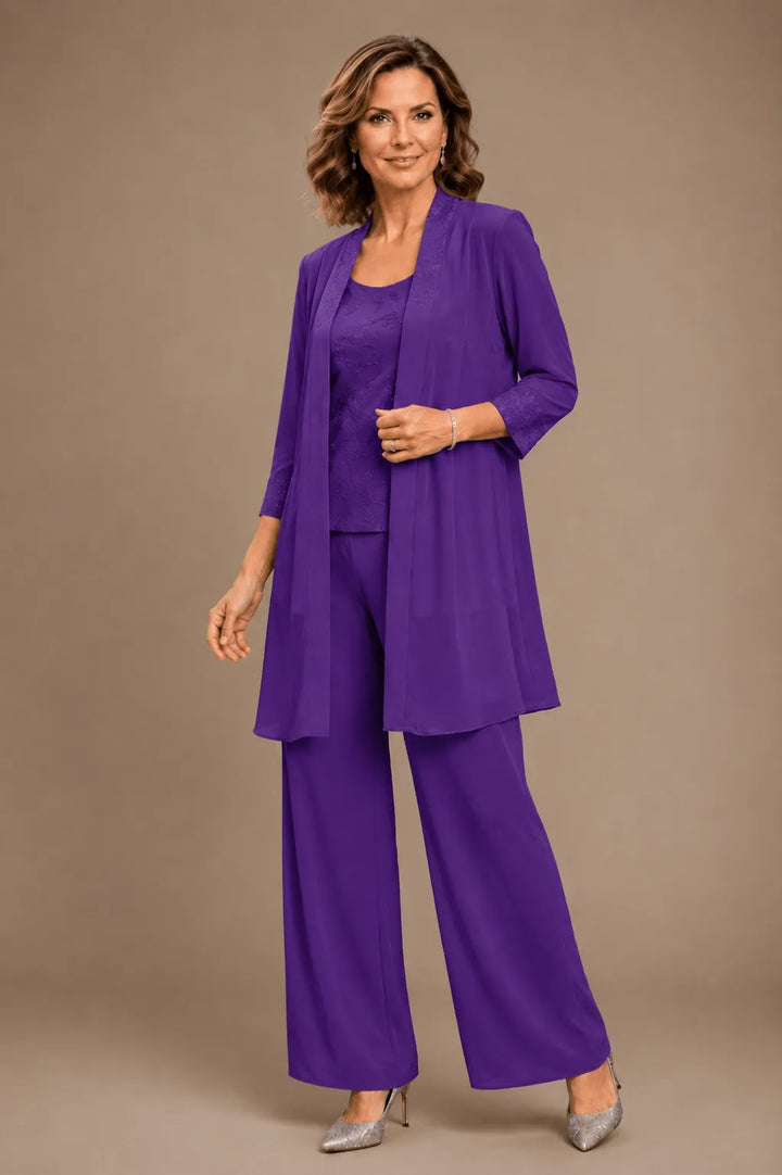 Evelinda | Complete 3-Piece Embroidered Set