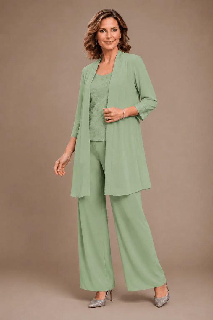 Evelinda | Complete 3-Piece Embroidered Set