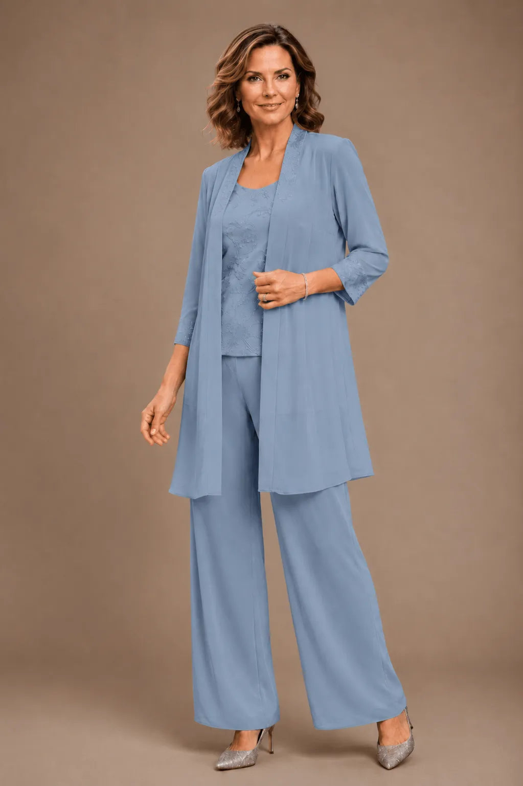 Evelinda | Complete 3-Piece Embroidered Set
