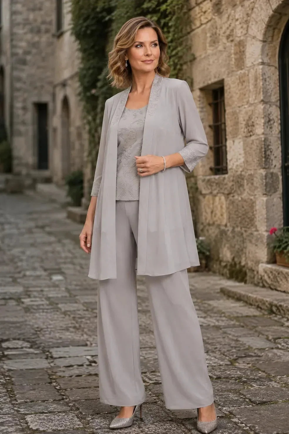 Evelinda | Complete 3-Piece Embroidered Set