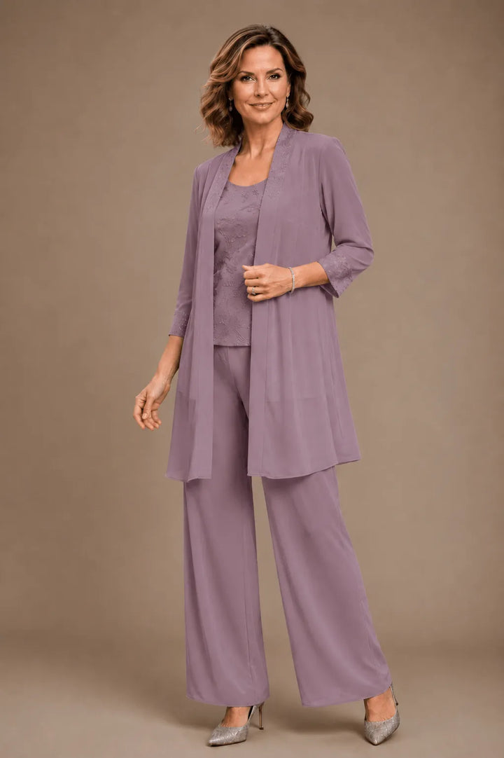 Evelinda | Complete 3-Piece Embroidered Set