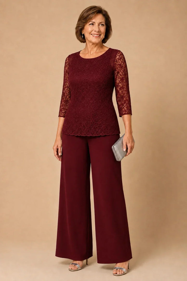 Perlarosa | Lace Suit with Beads