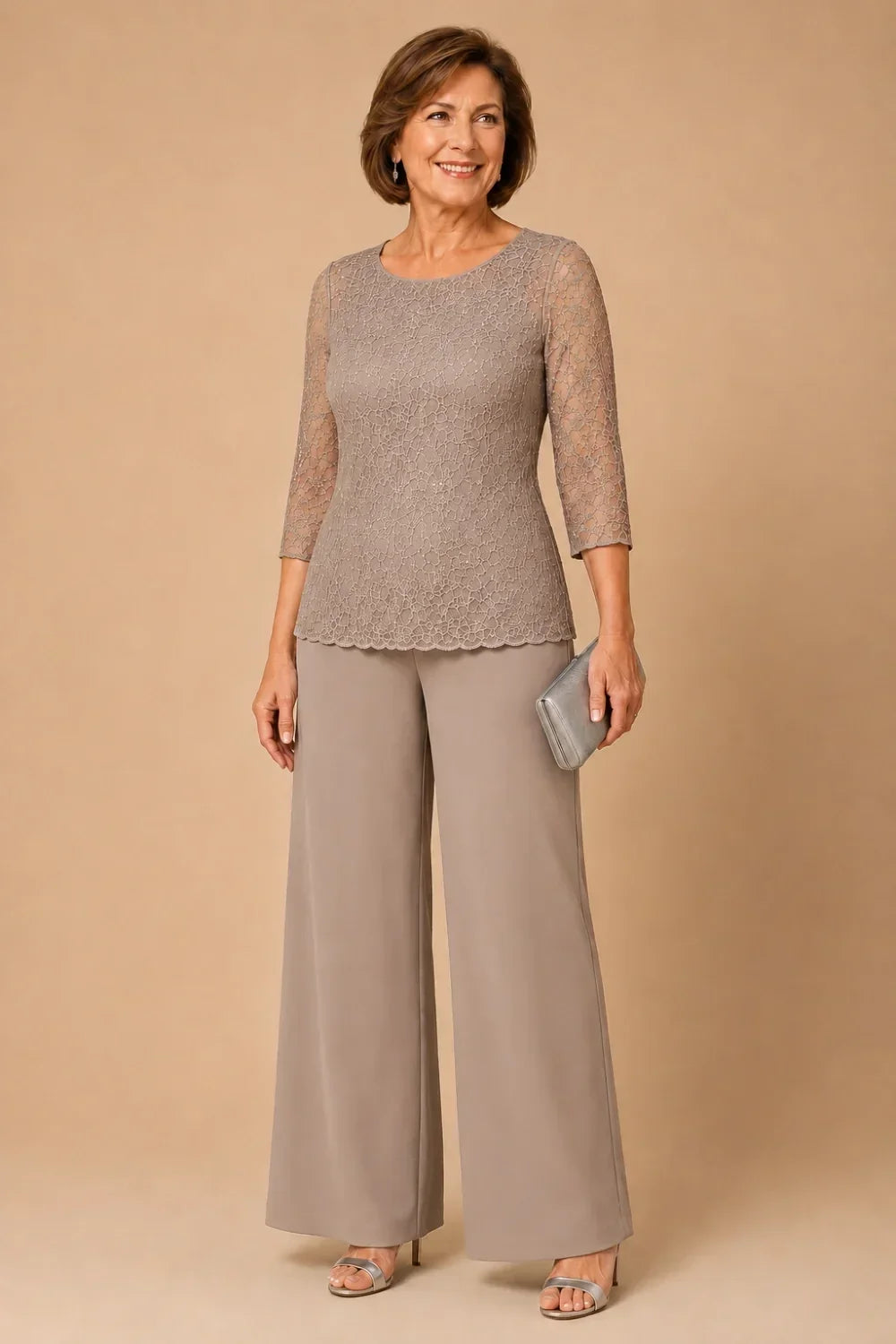 Perlarosa | Lace Suit with Beads