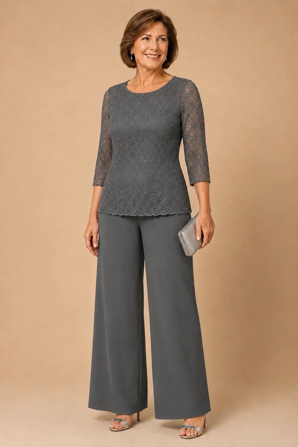 Perlarosa | Lace Suit with Beads