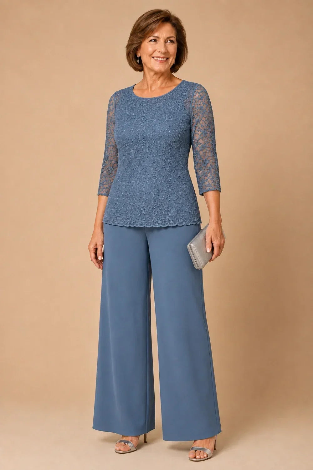 Perlarosa | Lace Suit with Beads