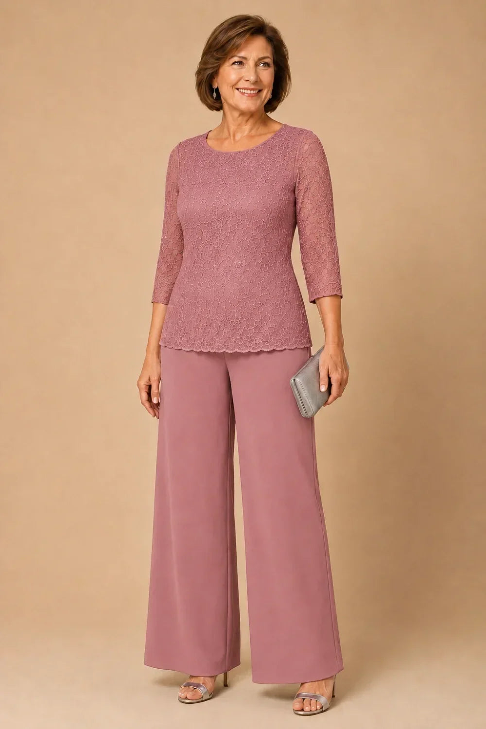 Perlarosa | Lace Suit with Beads